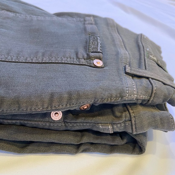 7 For All Mankind 26 olive / army green women’s jeans - Picture 15 of 16